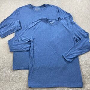 Lot Of 2 Coolibar Morada Everyday T-Shirt Mens Medium Blue Long Sleeve UPF 50+